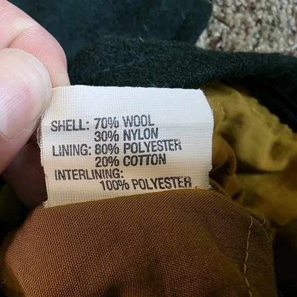Aberdeen Wool Coat Jacket Men's‎ Size XL Made in The USA Nautical Green Wood